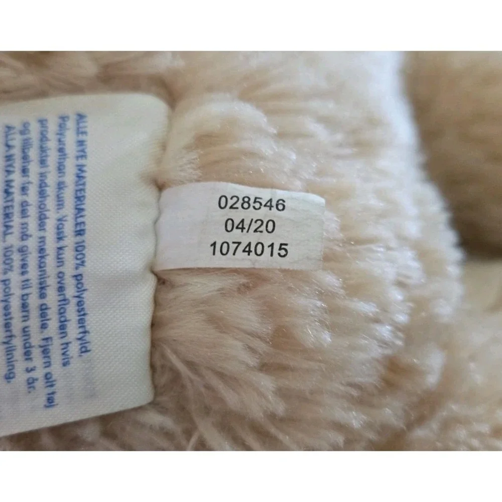 Build-A-Bear Workshop Birthday Treat Bear Tan Plush Confetti Feet Happy Birthday